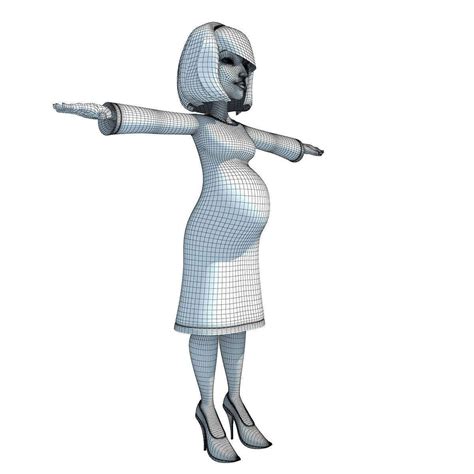 Cartoon Pregnant Woman 3D Model – 3D Horse.
